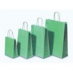 Next χάρτινη τσάντα Υ35x26x12εκ. λαχανί  με στριφτό χερούλι