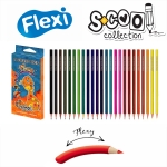 ΞΥΛΟΜΠΟΓΙΕΣ ΖΩΓΡΑΦΙΚΗΣ SCOOL FLEXY 24 ΧΡΩΜΑΤΩΝ