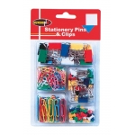 Σετ Foska συνδετήρες - πιάστρες - πινέζες σε blister