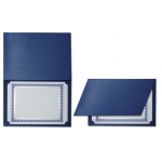 Πολυτελής θήκη επαίνων-πτυχίων 2πλή μπλε 33x23εκ.