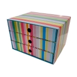 Νext συρταριέρα με 3 συρτάρια με Ρίγες Α5 Υ17x20x25εκ.