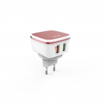 Ldnio Φορτιστής με 2 Θύρες USB-A και Καλώδιο Lightning Quick Charge 3.0 Πορτοκαλί (A2405QLIGHTNING)