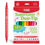 Μαρκαδόροι +Efo Supercolor Duo-Tip 12τεμ