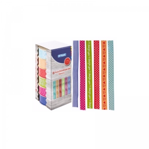 Κορδέλα 15mm x 1,5m 6 σχέδια (1 τεμάχιο τυχαίας επιλογής)