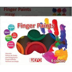 Δακτυλομπογιές +EFO 6x30ml