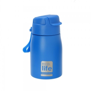 Ecolife Παγουράκι Blue 400ml (με καλαμάκι)