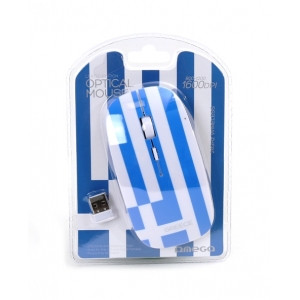 OMEGA MOUSE WIRELESS 414 1600DPI FLAG GREECE (43371)