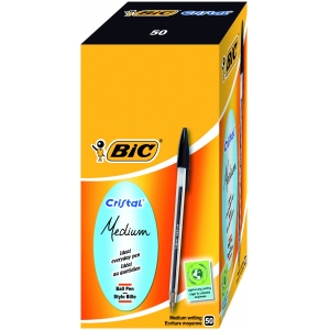BIC ΣΤΥΛΟ CRISTAL MED  ΜΑΥΡΟ