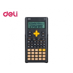 DELI ΑΡΙΘΜΟΜΗΧΑΝΗ ΕΠΙΣΤΗΜΟΝΙΚΗ ΜΠΑΤΑΡΙΑ ΚΑΠΑΚΙ 300 ΛΕΙΤΟΥΡΓΙΕΣ 2 ΓΡΑΜΜΜΕΣ ΟΘΟΝΗ 23.3x11.5x3cm ΣΚΟΥΡΟ