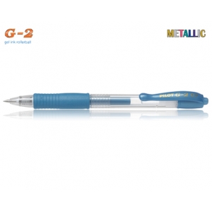 PILOT ΣΤΥΛΟ G-2 0.7mm GEL ΜΠΛΕ ΜΕΤΑΛΛΙΚΟ