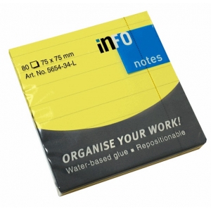 ΧΑΡΤΑΚΙΑ INFO ΡΙΓΕ KITΡ. ΦΩΣΦ. 75Χ75(80φ) 5654-34L