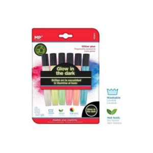 Κόλλα Glitter MP Λαμπυρίζει στο σκοτάδι13gr 6 χρωμάτων (Blister) “GLOW IN THE DARK”