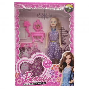 ΚΟΥΚΛΑ ΜΕ ΦΟΡΕΜΑΤΑ & ΜΙΚΡΗ ΤΟΥΑΛΕΤΑ 23x32x5cm