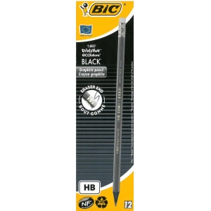 -BIC ΜΟΛΥΒΙ ΓΡΑΦΙΤΗ EVOLUTIONS BLACK ΜΕ ΓΟΜΑ