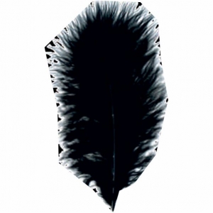 ΠΟΥΠΟΥΛΑ 10-12CM /17ΤEM MARABOU ΜΑΥΡΑ