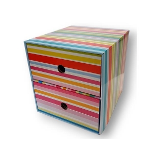 Next συρταριέρα με 2 συρτάρια με Ρίγες Υ22x23x21εκ.