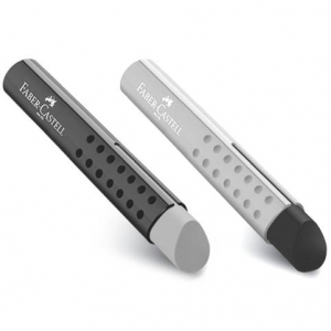 Γομολάστιχα Faber Castell Grip TRI Λευκό-Μαύρο