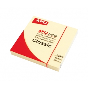 ΕΤΙΚΕΤΕΣ CLASSIC APLI NOTES YELLOW PAD ΑΥΤΟΚΟΛΛΗΤΕΣ 100 ΦΥΛΛΑ 75X75